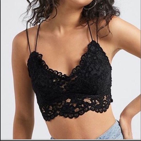 Free People Other - Free People Celine Lace Bralette Black NWT Large